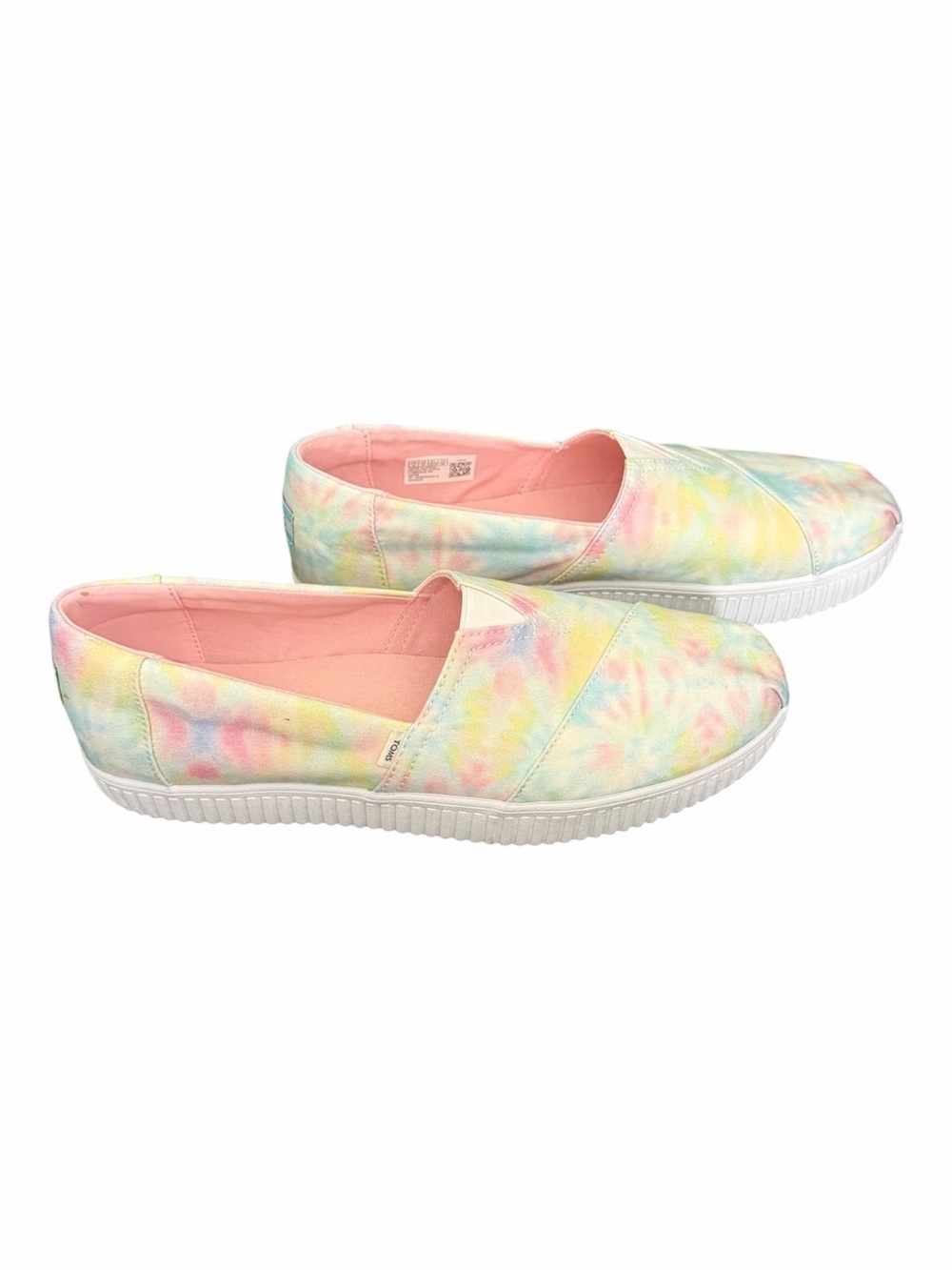 TOMS |Pastel Tie-Dye |Canvas Slip-On Flats |Women’s Size 12 |Comfort Shoes - Picture 3 of 8